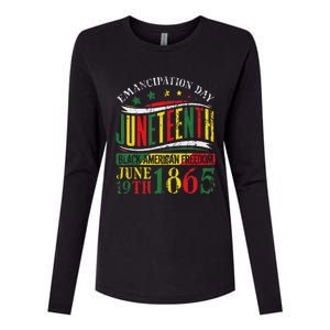 Juneteenth Celebrating Black Freedom 1865 Womens Cotton Relaxed Long Sleeve T-Shirt