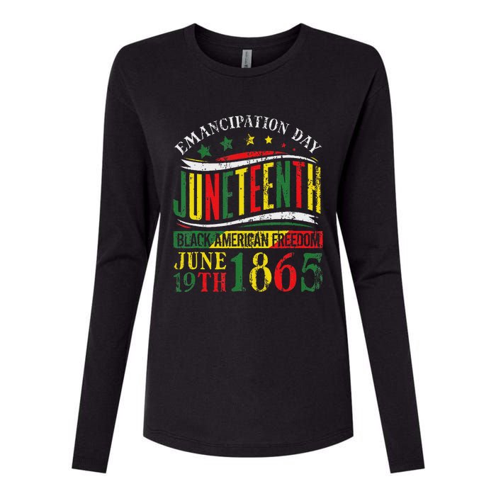 Juneteenth Celebrating Black Freedom 1865 Womens Cotton Relaxed Long Sleeve T-Shirt