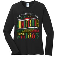 Juneteenth Celebrating Black Freedom 1865 Ladies Long Sleeve Shirt