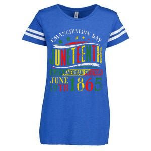 Juneteenth Celebrating Black Freedom 1865 Enza Ladies Jersey Football T-Shirt