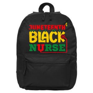 Juneteenth Celebrate Black Nurse 16 in Basic Backpack