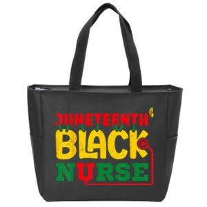 Juneteenth Celebrate Black Nurse Zip Tote Bag