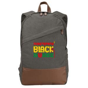 Juneteenth Celebrate Black Nurse Cotton Canvas Backpack