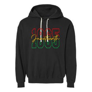 Juneteenth Celebrate Black Freedom 1865 History Month Garment-Dyed Fleece Hoodie