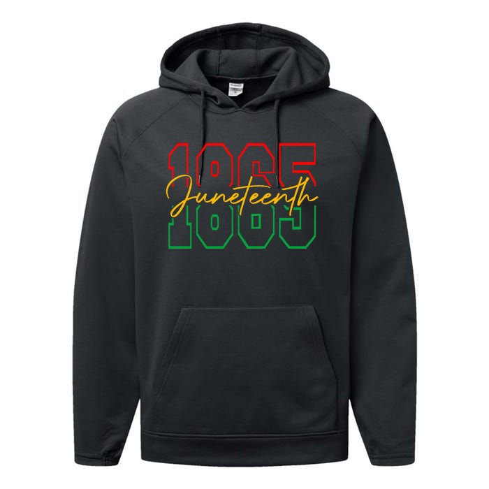 Juneteenth Celebrate Black Freedom 1865 History Month Performance Fleece Hoodie