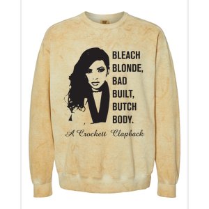 Jasmine Crockett Bleach Blonde Bad Built Butch Body Colorblast Crewneck Sweatshirt