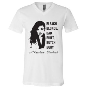 Jasmine Crockett Bleach Blonde Bad Built Butch Body V-Neck T-Shirt