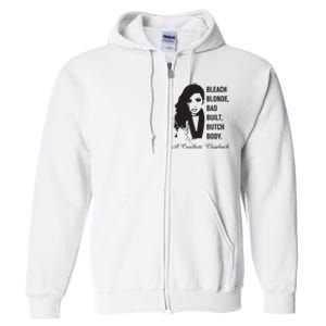 Jasmine Crockett Bleach Blonde Bad Built Butch Body Full Zip Hoodie