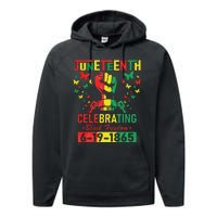 Juneteenth Celebrating Black Freedom 1865 African American Performance Fleece Hoodie