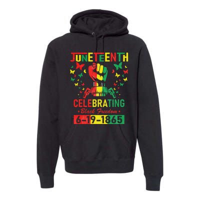 Juneteenth Celebrating Black Freedom 1865 African American Premium Hoodie