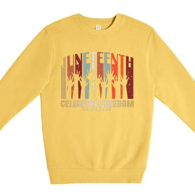 Juneteenth Celebrating Black Freedom, Black History Premium Crewneck Sweatshirt