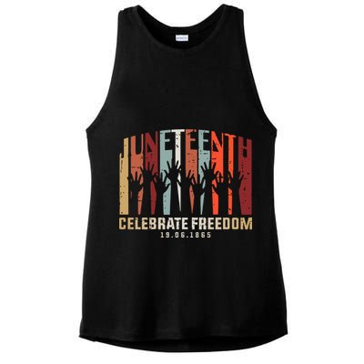 Juneteenth Celebrating Black Freedom, Black History Ladies PosiCharge Tri-Blend Wicking Tank