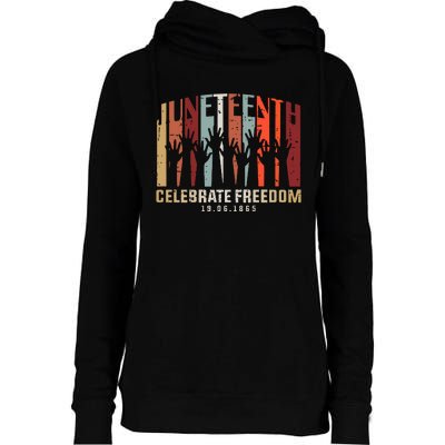 Juneteenth Celebrating Black Freedom, Black History Womens Funnel Neck Pullover Hood