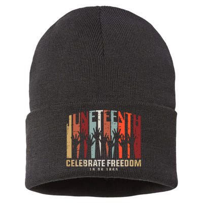 Juneteenth Celebrating Black Freedom, Black History Sustainable Knit Beanie