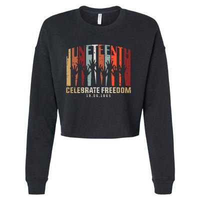 Juneteenth Celebrating Black Freedom, Black History Cropped Pullover Crew