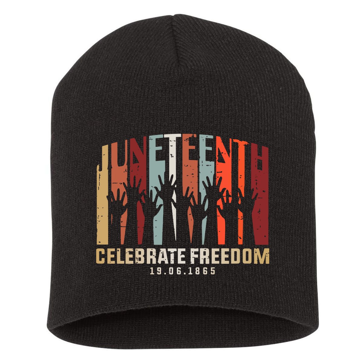 Juneteenth Celebrating Black Freedom, Black History Short Acrylic Beanie