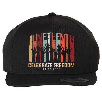 Juneteenth Celebrating Black Freedom, Black History Wool Snapback Cap