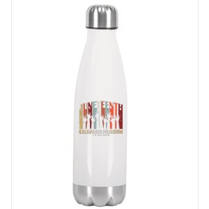 Juneteenth Celebrating Black Freedom, Black History Stainless Steel Insulated Water Bottle