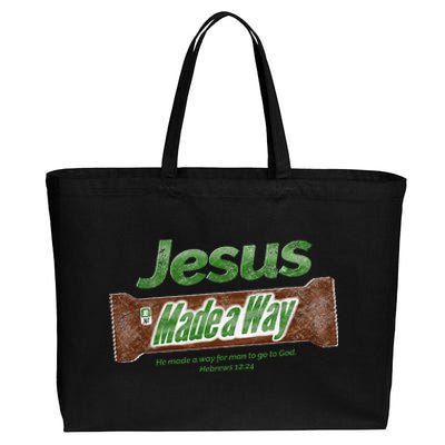 Jesus Candy Bar Christian Gift Cotton Canvas Jumbo Tote