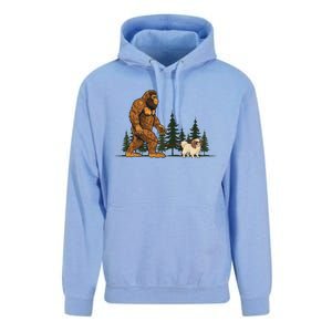 Japanese Chin Bigfoot Dog Walking Dog Mom Dad Unisex Surf Hoodie