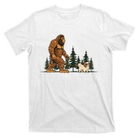 Japanese Chin Bigfoot Dog Walking Dog Mom Dad T-Shirt