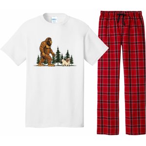 Japanese Chin Bigfoot Dog Walking Dog Mom Dad Pajama Set