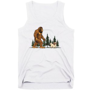 Japanese Chin Bigfoot Dog Walking Dog Mom Dad Tank Top