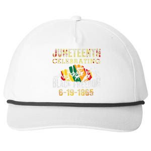 Juneteenth Celebrating Black Freedom 1865 African American Snapback Five-Panel Rope Hat