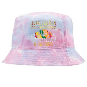 Juneteenth Celebrating Black Freedom 1865 African American Tie-Dyed Bucket Hat