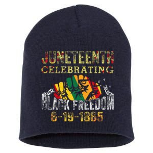 Juneteenth Celebrating Black Freedom 1865 African American Short Acrylic Beanie