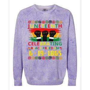 Juneteenth Celebrating Black Freedom 1865 African American Colorblast Crewneck Sweatshirt