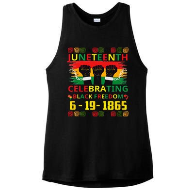 Juneteenth Celebrating Black Freedom 1865 African American Ladies PosiCharge Tri-Blend Wicking Tank