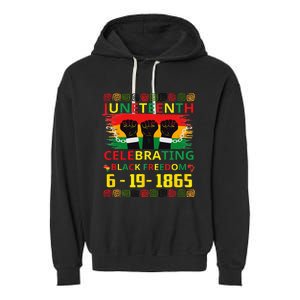 Juneteenth Celebrating Black Freedom 1865 African American Garment-Dyed Fleece Hoodie