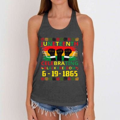 Juneteenth Celebrating Black Freedom 1865 African American Women's Knotted Racerback Tank