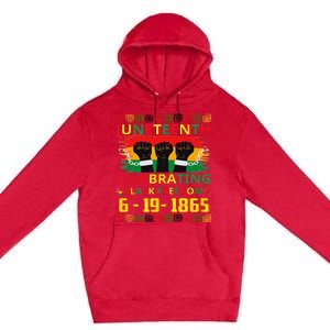 Juneteenth Celebrating Black Freedom 1865 African American Premium Pullover Hoodie