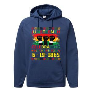 Juneteenth Celebrating Black Freedom 1865 African American Performance Fleece Hoodie