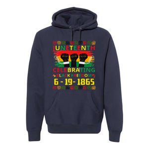 Juneteenth Celebrating Black Freedom 1865 African American Premium Hoodie