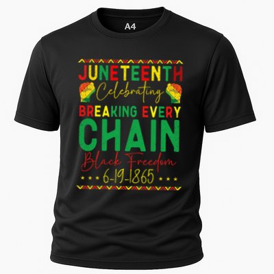 Juneteenth Celebrating Breaking Every Chain Since 1865 Cooling Performance Crew T-Shirt