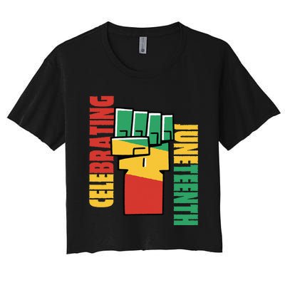 JUNETEENTH Celebrating Black Freedom 1865 African American Women's Crop Top Tee