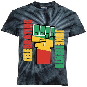 JUNETEENTH Celebrating Black Freedom 1865 African American Kids Tie-Dye T-Shirt