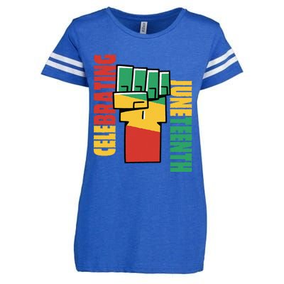 JUNETEENTH Celebrating Black Freedom 1865 African American Enza Ladies Jersey Football T-Shirt