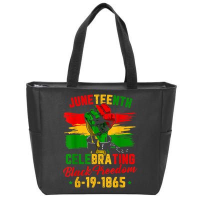 Juneteenth Celebrating Black Freedom 1865 African American Zip Tote Bag