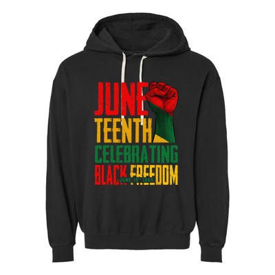 Juneteenth  Celebrating Black Freedom 1865 Garment-Dyed Fleece Hoodie