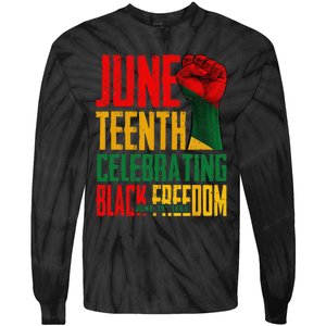 Juneteenth  Celebrating Black Freedom 1865 Tie-Dye Long Sleeve Shirt