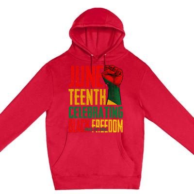 Juneteenth  Celebrating Black Freedom 1865 Premium Pullover Hoodie