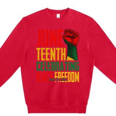 Juneteenth  Celebrating Black Freedom 1865 Premium Crewneck Sweatshirt