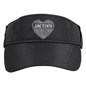 Juneteenth Celebrating Black Freedom 1865 African American Adult Drive Performance Visor