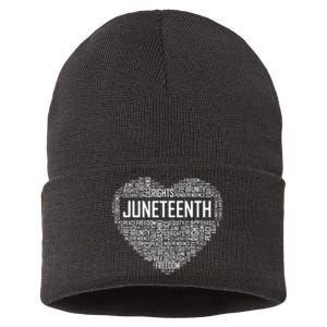 Juneteenth Celebrating Black Freedom 1865 African American Sustainable Knit Beanie