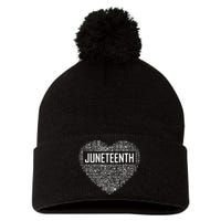 Juneteenth Celebrating Black Freedom 1865 African American Pom Pom 12in Knit Beanie