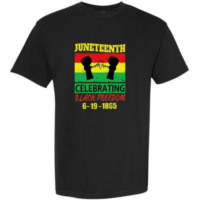 Juneteenth Celebrating Black Freedom 1865 Flag Garment-Dyed Heavyweight T-Shirt